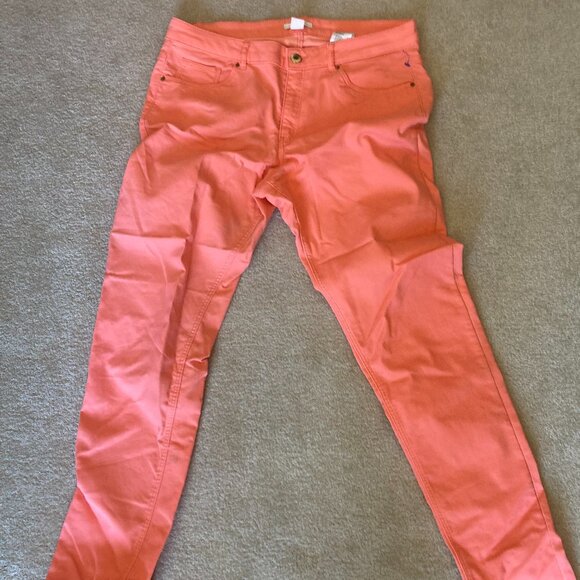 H&M Salmon Colored Skinny Jeans Sz. 14 Like New - Picture 1 of 2